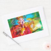 Sticker Rectangulaire MIRANDOLINA, rose, jaune fuchsia (Enveloppe)