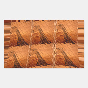 Sticker Rectangulaire Miroir africain traditionnel : Girafe tissée