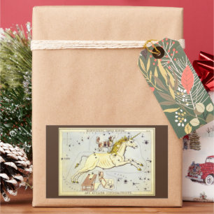 Sticker Rectangulaire Miroir d'Urania, Carte céleste d'astronomie vintag