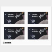 Sticker Rectangulaire Mission Artemis Orion SLS Moon (Feuille)