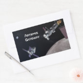 Sticker Rectangulaire Mission Artemis Orion SLS Moon (Enveloppe)