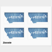 Sticker Rectangulaire Missoula, Montana (Feuille)