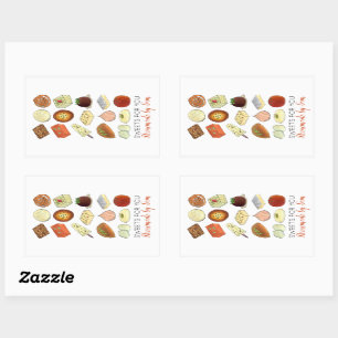 Sticker Rectangulaire Mithai Indian Sweet Shop de confiserie Chef pâtiss