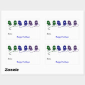 Sticker Rectangulaire Mittens Colorés (Feuille)