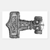 Sticker Rectangulaire Mjolnir : Thor's Hammer (Devant)