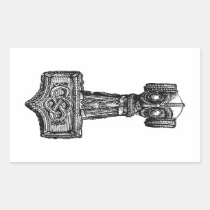 Sticker Rectangulaire Mjolnir : Thor's Hammer