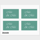 Sticker Rectangulaire Mme et Mme Typographie (Feuille)