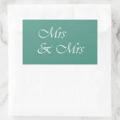 Sticker Rectangulaire Mme et Mme Typographie (Sac)