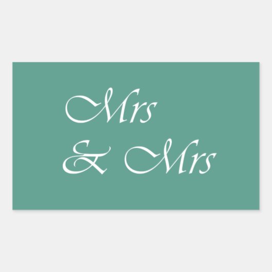 Sticker Rectangulaire Mme et Mme Typographie (Devant)