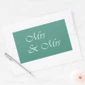 Sticker Rectangulaire Mme et Mme Typographie (Enveloppe)