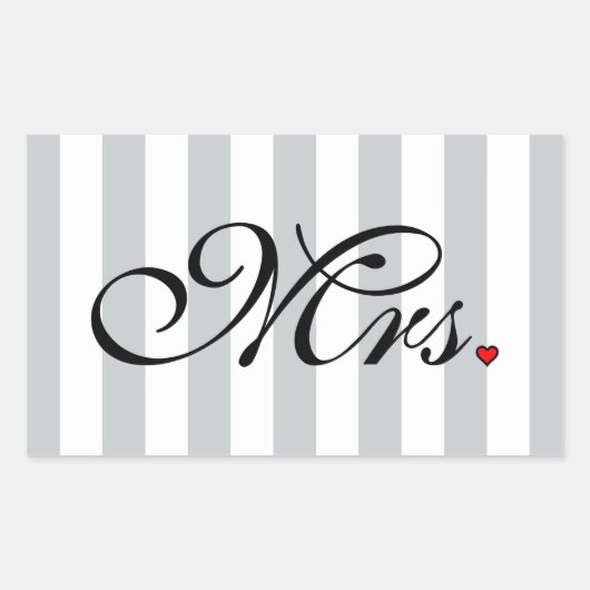 Sticker Rectangulaire Mme Femme Mariée Cliquer pour Customiser des bande (Devant)