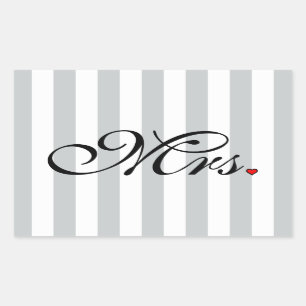 Sticker Rectangulaire Mme Femme Mariée Cliquer pour Customiser des bande