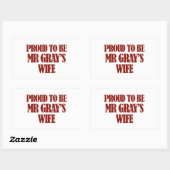 Sticker Rectangulaire Mme Gray conceptions (Feuille)