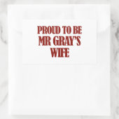 Sticker Rectangulaire Mme Gray conceptions (Sac)