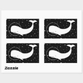 STICKER RECTANGULAIRE MOBY DANS L'ESPACE (Feuille)