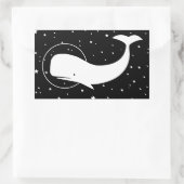 STICKER RECTANGULAIRE MOBY DANS L'ESPACE (Sac)