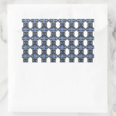 Sticker Rectangulaire Mod Retro Blue Abstrait Scarab Motif (Sac)
