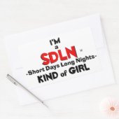 Sticker Rectangulaire Mode de vie (nuits sur jours) devise (Enveloppe)