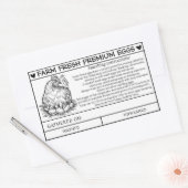 Sticker Rectangulaire Mode d'emploi de la ferme pour la manipulation des (Enveloppe)