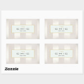 Sticker Rectangulaire Mode et beauté élégante Moderne en bande (Feuille)