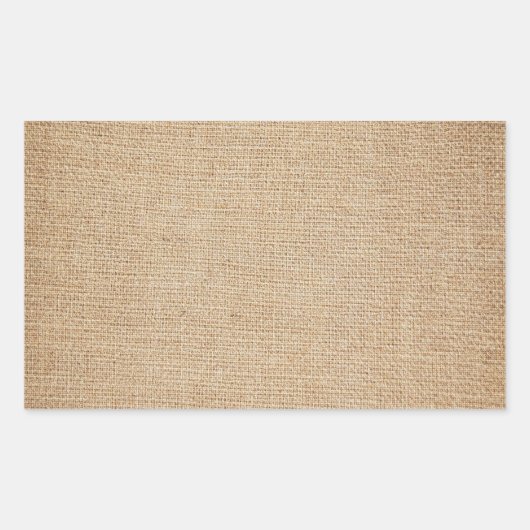 Sticker Rectangulaire Modèle - Arrière - plan Burlap (Devant)