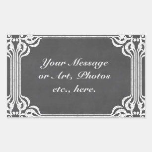 Sticker Rectangulaire Modèle - Arrière - plan de tableau de bord avec bo