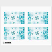 Sticker Rectangulaire Modèle Arrière - plan géométrique Abstrait bleu (Feuille)