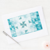 Sticker Rectangulaire Modèle Arrière - plan géométrique Abstrait bleu (Enveloppe)