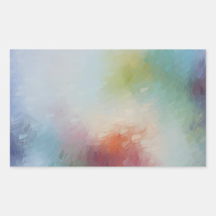 Sticker Rectangulaire Modèle blanc coloré d'art Abstrait personnalisé