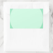 Sticker Rectangulaire Modèle blanc couleur verte personnalisée (Sac)
