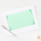 Sticker Rectangulaire Modèle blanc couleur verte personnalisée (Enveloppe)