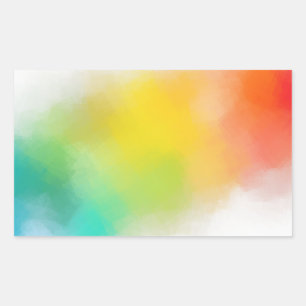 Sticker Rectangulaire Modèle blanc personnalisé coloré Abstrait tendance