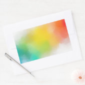 Sticker Rectangulaire Modèle blanc personnalisé coloré Abstrait tendance (Enveloppe)