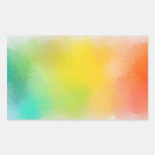 Sticker Rectangulaire Modèle blanc personnalisé Coloré Abstrait Vert ble