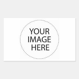 Sticker Rectangulaire Modèle Blank Ajouter votre texte image ou acheter 