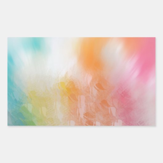 Sticker Rectangulaire Modèle coloré abstrait tendance rose rouge jaune (Devant)