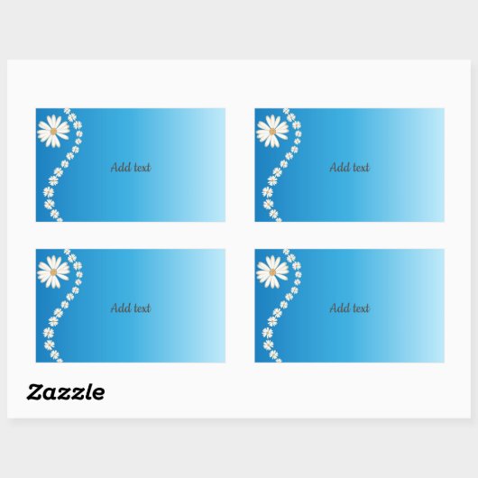 Sticker rectangulaire Modèle Daisy Design (Feuille)