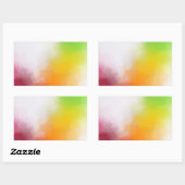 Sticker Rectangulaire Modèle de couleur abstrait rouge jaune (Feuille)