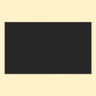 Sticker Rectangulaire Modèle de couleur unie noir pur