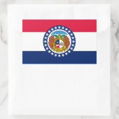 Sticker Rectangulaire Modèle de drapeau d'État du Missouri (Sac)