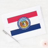 Sticker Rectangulaire Modèle de drapeau d'État du Missouri (Enveloppe)