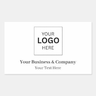 Sticker Rectangulaire Modèle de logo d'entreprise personnalisé