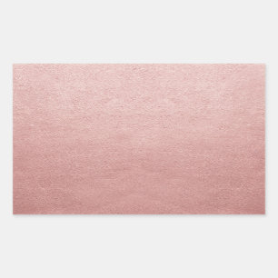 Sticker Rectangulaire Modèle de logo textuel vierge en feuille d'or rose