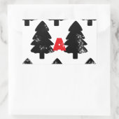 Sticker Rectangulaire Modèle de plantation d'arbre (Sac)