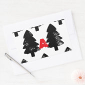 Sticker Rectangulaire Modèle de plantation d'arbre (Enveloppe)
