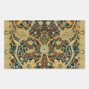 Sticker Rectangulaire Modèle de tapisserie forestière de William Morris