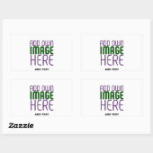 STICKER RECTANGULAIRE MODÈLE DE TEXTE D'IMAGE BLANCHE SIMPLE MODERNE (Feuille)