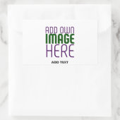 STICKER RECTANGULAIRE MODÈLE DE TEXTE D'IMAGE BLANCHE SIMPLE MODERNE (Sac)