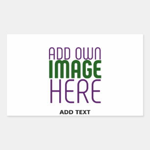 STICKER RECTANGULAIRE MODÈLE DE TEXTE D'IMAGE BLANCHE SIMPLE MODERNE