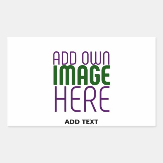 STICKER RECTANGULAIRE MODÈLE DE TEXTE D'IMAGE BLANCHE SIMPLE MODERNE (Devant)